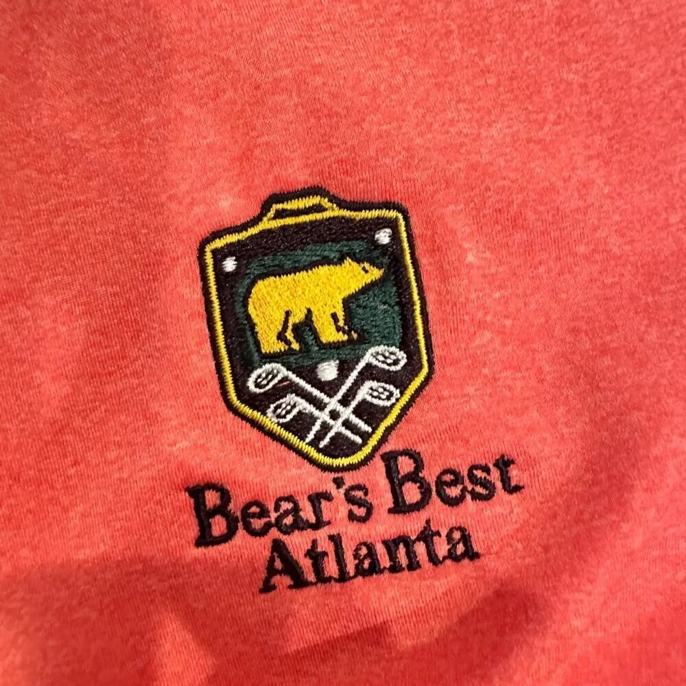 ADIDAS MENS CORAL ORANGE LARGE DRI FIT POLO SHIRT BEARS BEST LOGO